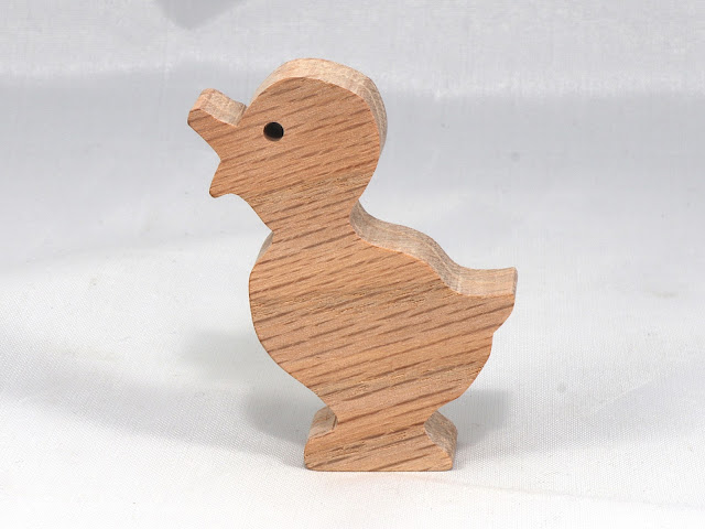 Wood Quacking Duck Cutout Handmade Unfinished, Unpainted, Freestanding, Stackable, Paintable, from the Itty-Bitty Animal Collection