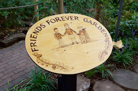 The sign at the Linden Lodge Friends forever garden