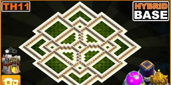 Town Hall 11 Symmetrical Hybrid Base: The Ultimate Defense Strategy [COPY LINK]