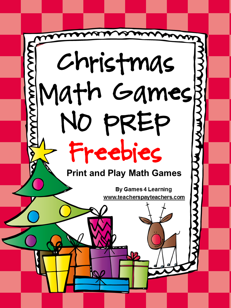 Fun Games 4 Learning: No Prep Christmas Math Freebies