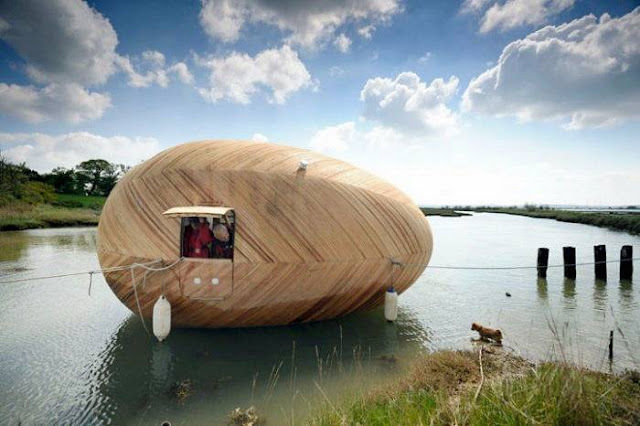 Floating Wooden Exbury Egg House