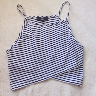 Striped crop top from new look