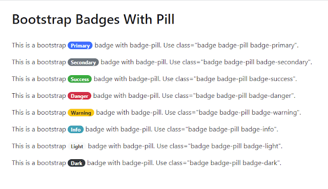 Bootstrap Badge - badge-pill