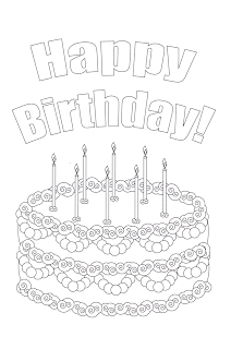 birthday coloring pages, kids coloring pages