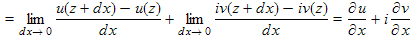 second equation for complex derivate of f(z)