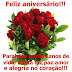 Mensagem de feliz aniversário com flores