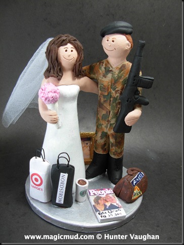 Army Groom Wedding Cake Topper This American soldier was more concerned 