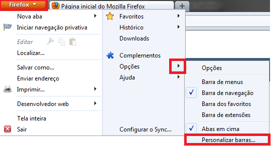 Inserir mais botões no Firefox 4