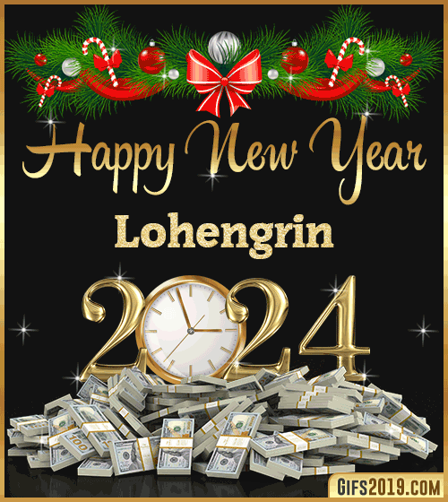Happy New Year 2024 gif wishes animated for Lohengrin