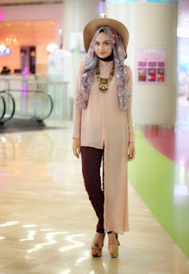 model hijab casual elegan