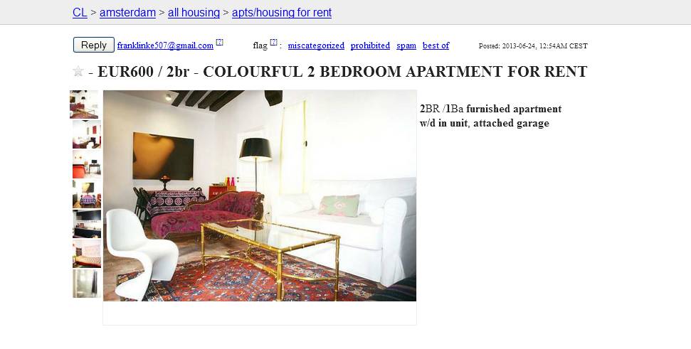 Apartment For Rent Http Amsterdam En Craigslist Org Apa 3890387317