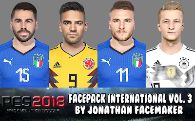 PES 2018 Facepack International v3 by Jonathan Facemaker