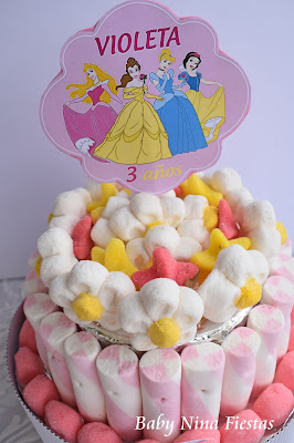 tarta de chuches princesas Disney