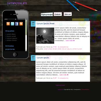 Simposium blogger template. fixed sidebar blogger template