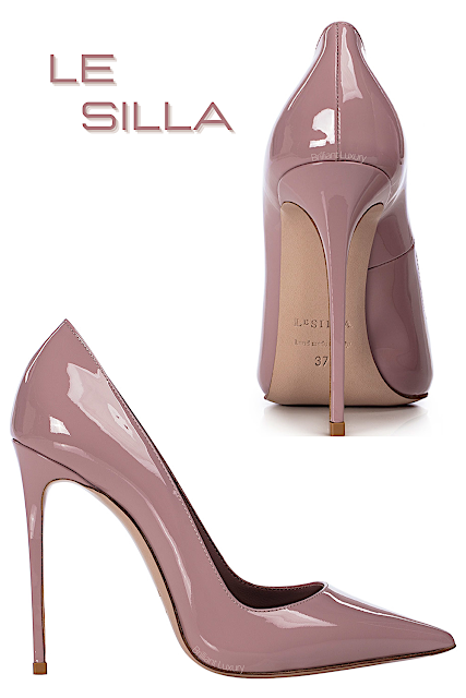 Le Silla Eva Paris pink patent leather pump #lesilla #shoes #brilliantluxury