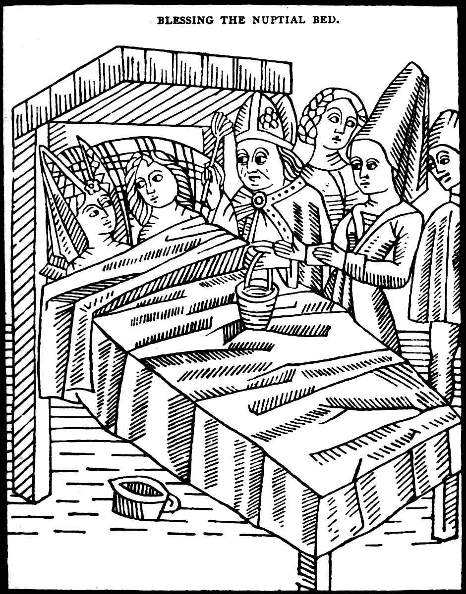 Blessing the Nuptial Bed in 1400's Europe