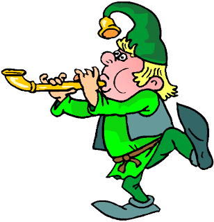 Dwarf Blowing Flute Free Clipart