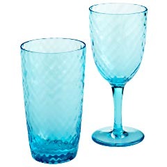 blue glassware