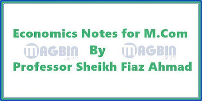 Economics Notes for M.Com