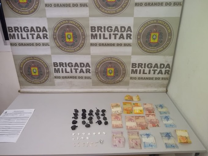 Brigada Militar de Gravataí prende por tráfico no Rincão da Madalena