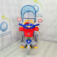 Family F7233C Police Musik Dobel Pesawat Kanopi Baby Tricycle