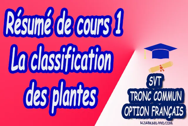 La classification des plantes Sciences de la Vie et de la Terre svt biof Tronc commun biof Tronc commun sciences Tronc commun biof option française  Devoir de Semestre 1  Devoirs de 2ème Semestre  maroc  Exercices corrigés  Cours  résumés  devoirs corrigés  exercice corrigé Fiches pédagogiques Fiche pédagogique prof de soutien scolaire a domicile  cours gratuit  cours gratuit en ligne  cours particuliers  cours à domicile  soutien scolaire à domicile  les cours particuliers  cours de soutien  des cours de soutien  les cours de soutien  professeur de soutien scolaire  cours online  des cours de soutien scolaire  soutien pédagogique