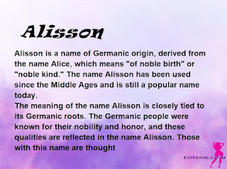 meaning of the name "Alisson"