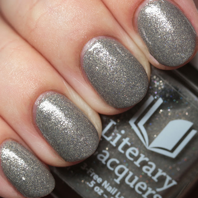 Literary Lacquers Swaying Grayly with top coat