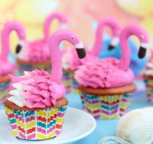 FLAMINGO CUPCAKES #desserts #summerrecipe