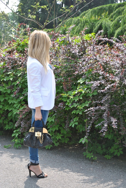 total denim outfit outfit olivia palermo blazer bianco mariafelicia magno fashion blogger colorblock by felym come abbinare il bianco white blazer 