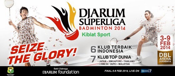 Hasil Skor Pertandingan Djarum Superliga Badminton 2014