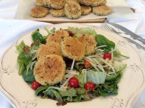 "Falafel" com quinoa no forno (saudáveis; sem glúten; sem farinha; vegan)