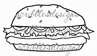 Scribbles Designs Challenge Blog: Burger, Drink & Fries with that...