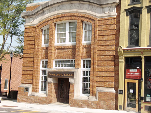 Citizens National Bank is engraved in the stone