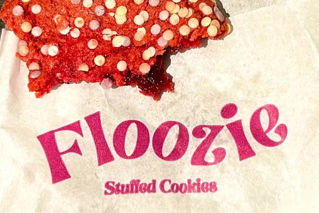 A vegan jam filled cookie from Floozie Stuffed Cookies