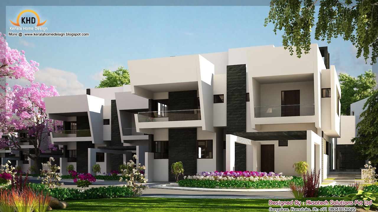 2 Beautiful modern contemporary home elevations - Kerala home ...