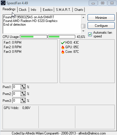 speedfan in action speedfan in action