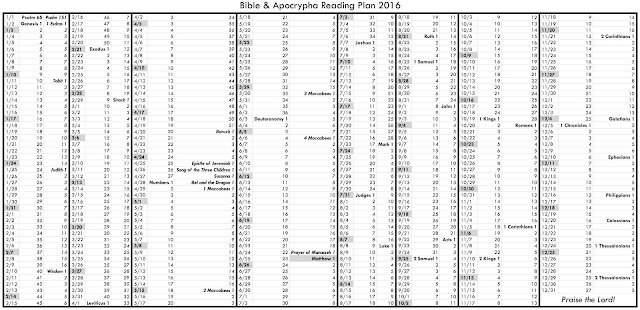 two-year Bible reading plan 2016-2017