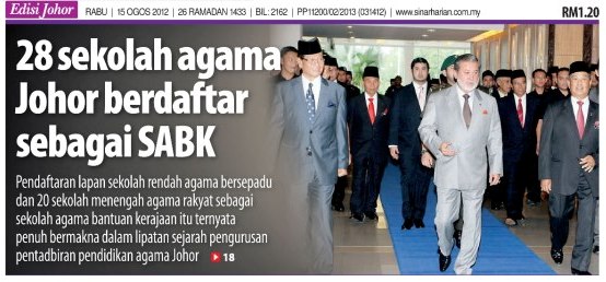 28 Sekolah Agama Johor Berdaftar Sebagai Sekolah Agama ...