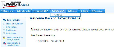 e-File Multiple State Returns with TaxAct Online