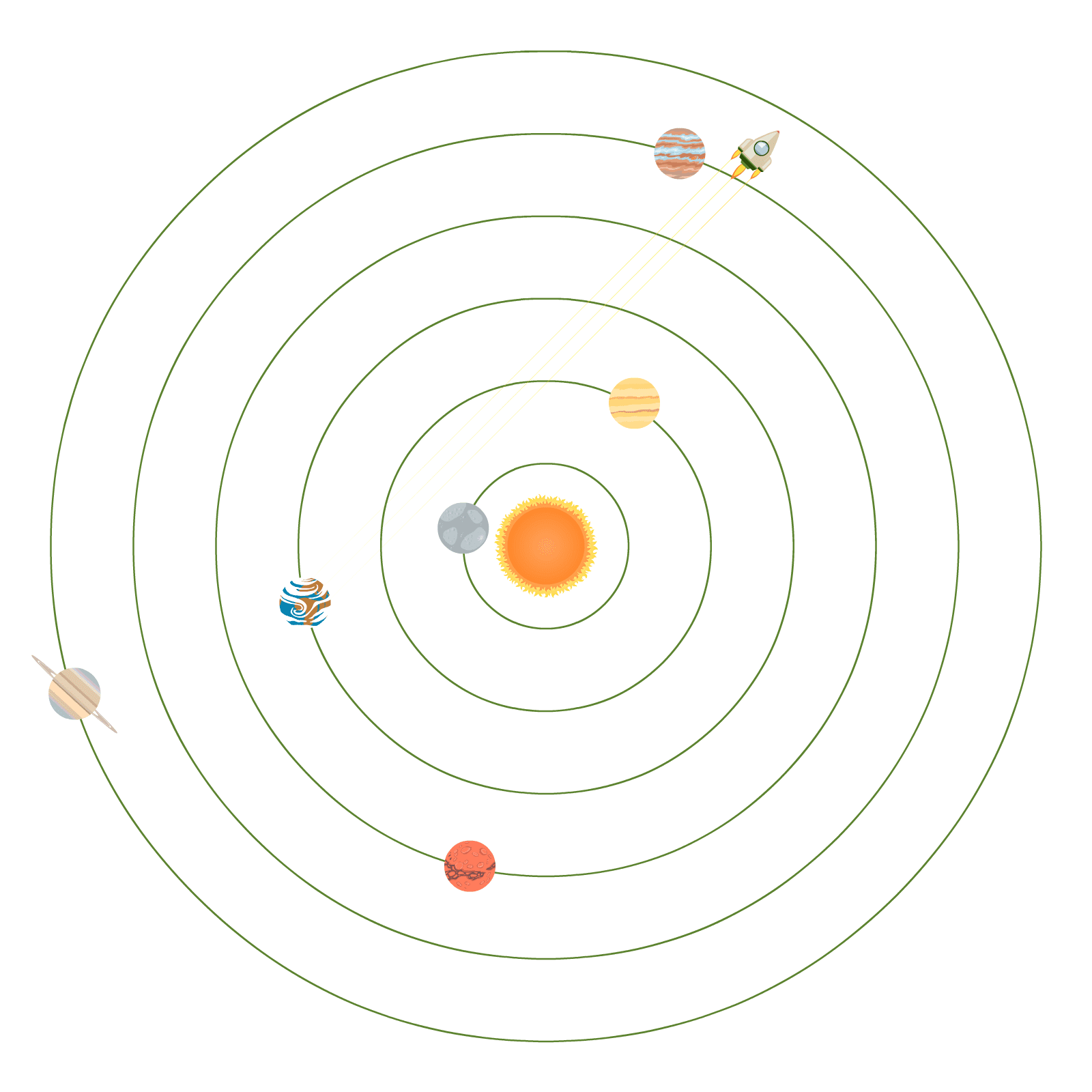 Escenario habitual en el Sistema Solar