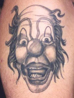 Black and white Clown Tattoo