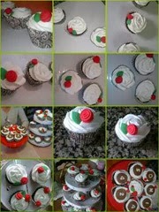 Cupcakes de xocolata amb roses