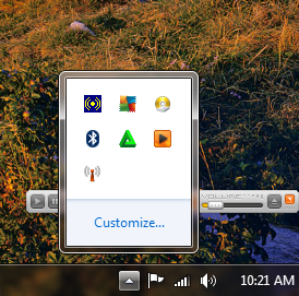 icon bluetooth yang terlihat di taskbar