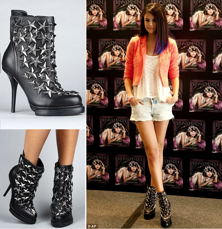 Selena Gomez's Jeffrey Campbell Star Studded Boots