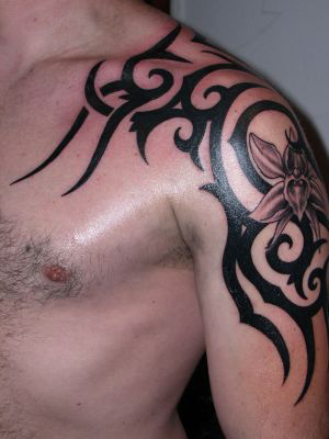 Tribal Shoulder Tattoo