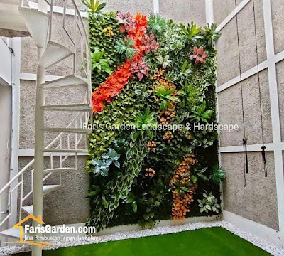 Jasa Vertical Garden Kediri - Tukang Taman Vertikal Asli & Vertical Sintetis di Kediri