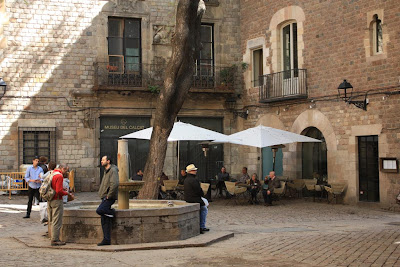 Sant Felip Neri square inside the Barcelona Gothic Quarter