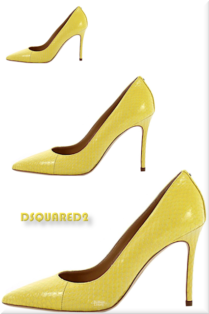 ♦Dsquared2 yellow high heel pumps #dsquared2 #shoes #yellow #pantone #brilliantluxury