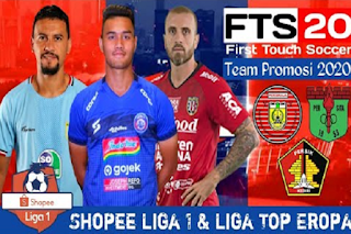 FTS 20 Mod Update Tim Promosi Shopee Liga 1 Indonesia 2020/2021